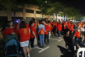 La pl. de l'Alcalde Sisó Pons duran un acte de la Festa Major