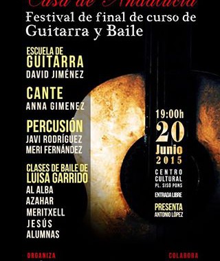 La Casa de Andalucía celebra aquest dissabte el Festival de fi de curs de Guitarra i Ball