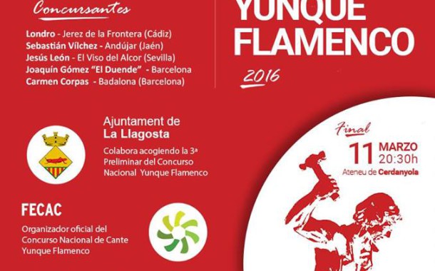 La Llagosta acull avui divendres una preliminar del Concurs de Cante Yunque Flamenco