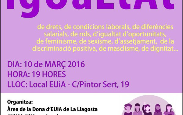 EUiA se suma aquesta tarda als actes de commemoració del Dia Internacional de les Dones