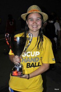 Carla Canalejas amb la copa de la Granollers Cup. Fotografia: Xavier Canalejas.
