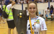 Erika Miró, campiona d'Espanya infantil amb el BM la Roca
