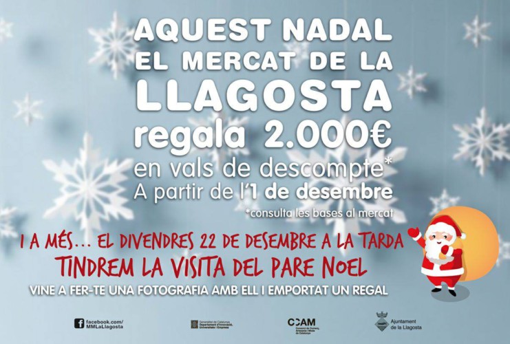 El Mercat Municipal sortejarà 2.000 euros en vals de descompte per Nadal