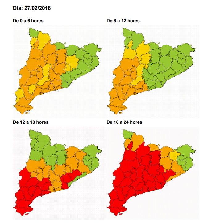 Nova alerta pel risc de nevades al Vallès Oriental dimarts i dimecres